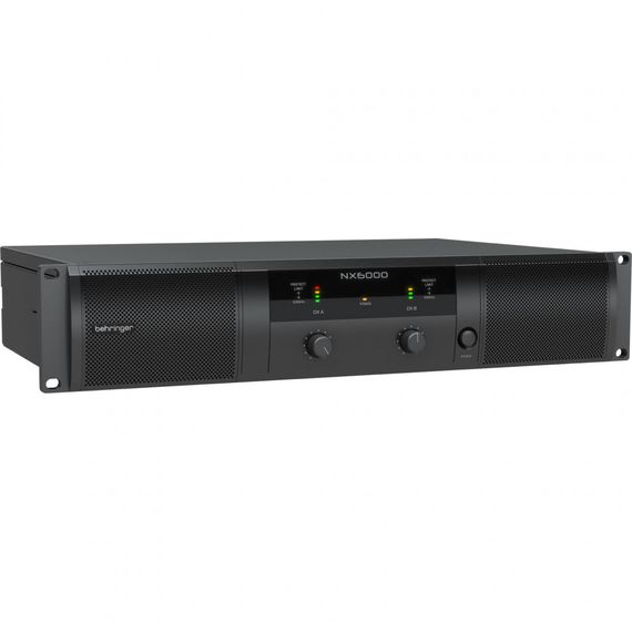 BEHRINGER NX6000 усилитель 2-канальный. Мощность пик. 2 x 3000Вт•4Ω/1600Вт•8Ω, Speakon/комбо-XLR, кр