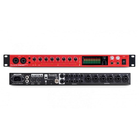 FOCUSRITE CLARETT 8PRE THUNDERBOLT интерфейс, 18 входов/20 выходов.Дополнителные каналы: MIDI S/PDIF