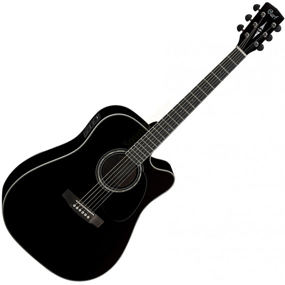 CORT MR710F-BK MR Series Электро-акустическая гитара, с вырезом, черная,Форма корпуса: дредноут, изображение 2