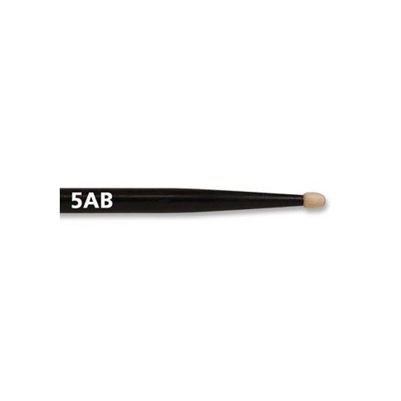 VIC FIRTH 5AB - барабанные палочки, тип 5A с деревянным наконечником, черного цвета, материал - гико