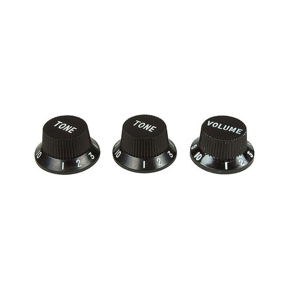 PARTS KN005 Ручка для электрогитары, пластик, тип Strat (аналог H91) - Tone, Volume, цвет черный