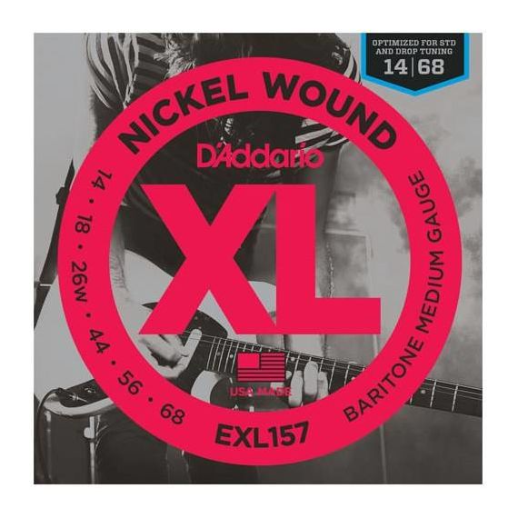 D'ADDARIO EXL157 Набор 6 струн для гитары электро баритон, никель 014-068