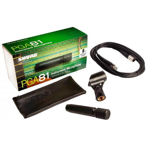 SHURE PGA81-XLR кардиоидный конденсаторный инструментальный микрофон c выключателем, с кабелем XLR