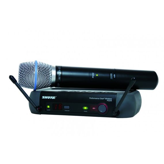 SHURE PGX24E/BETA87 K5E 606 - 630 MHz двухантенная 'вокальная' радиосистема с капсюлем микрофона BE, изображение 2