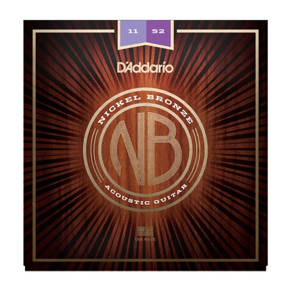 D`ADDARIO NB1152 NICKEL BRONZE ACOUSTIC, CUSTOM LIGHT, 11-52