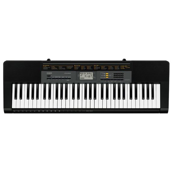 CASIO CTK-2500 синтезатор,61 клавиша фортепианного типа,Максимальная полифония: 48,Тембры: 400 встро