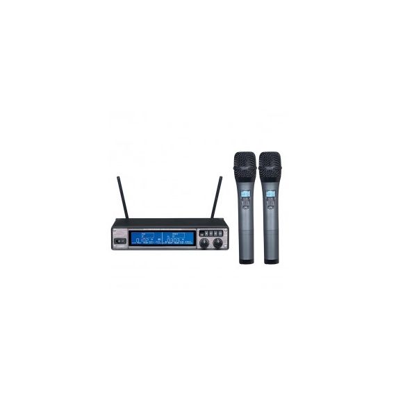 B&G IU-265 Радиосистема вокальная, UHF 600-870MHz, 7 групп по 7-11 каналов, LCD дисплей, кварцевая стабилизация, 2 ручных микрофона
