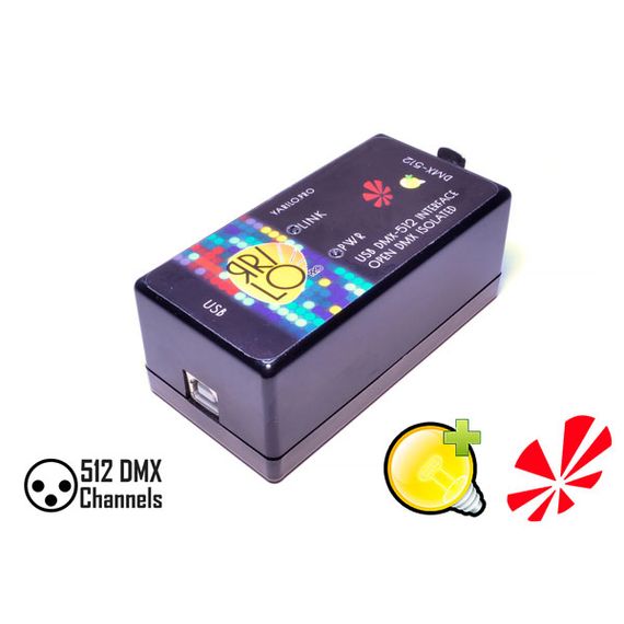ЯRILO Open DMX USB контроллер для управления световыми приборами и эффектами по протоколу DMX512 Управление производится с PC, Mac, Android или iOS, с помощью программ Freestyler DMX и QLC+