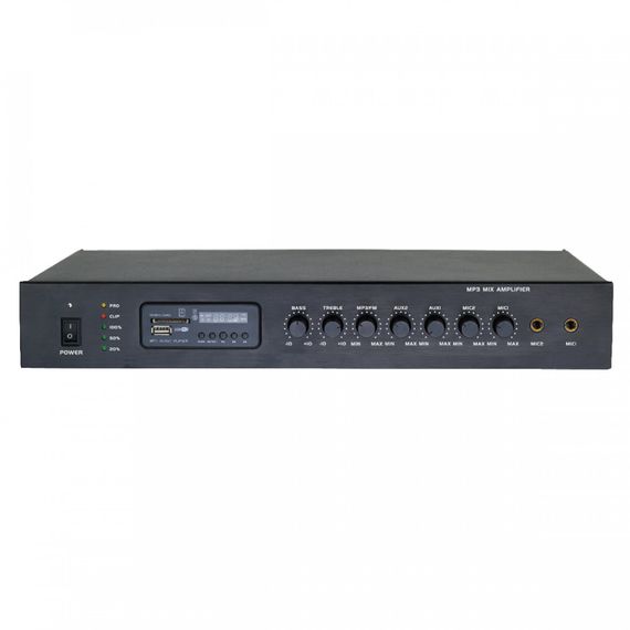 XLINE T-120 Радиоузел с поддержкой USB и SD карт; цифровой FM тюнер; выходная мощность: 120 Вт