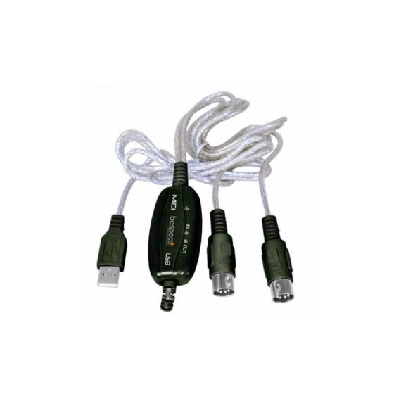 BESPECO BMUSB100 Кабель USB-MIDI A male - 2 x DIN5 male