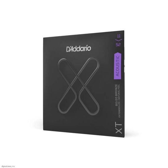 D'ADDARIO XTABR1152 XT Комплект струн для акустической гитары, бронза 80/20, 11-52, с покрытием