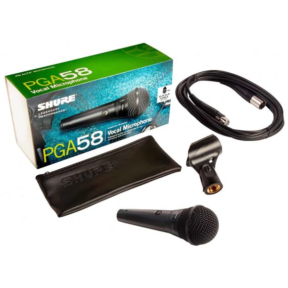 SHURE PGA58-XLR-E Кардиоидный вокальный микрофон c выключателем, с кабелем XLR, изображение 2