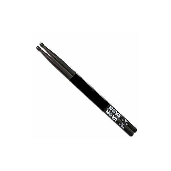 VIC FIRTH N2BB Палочки барабанные черные, орех с деревянным наконечником,  длина 16 1/4`, диаметр 0,