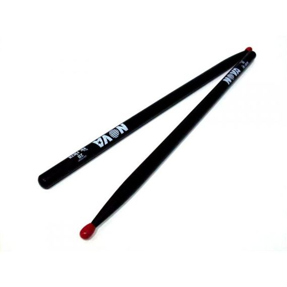 VIC FIRTH N2BB Палочки барабанные черные, орех с деревянным наконечником,  длина 16 1/4`, диаметр 0,, изображение 2