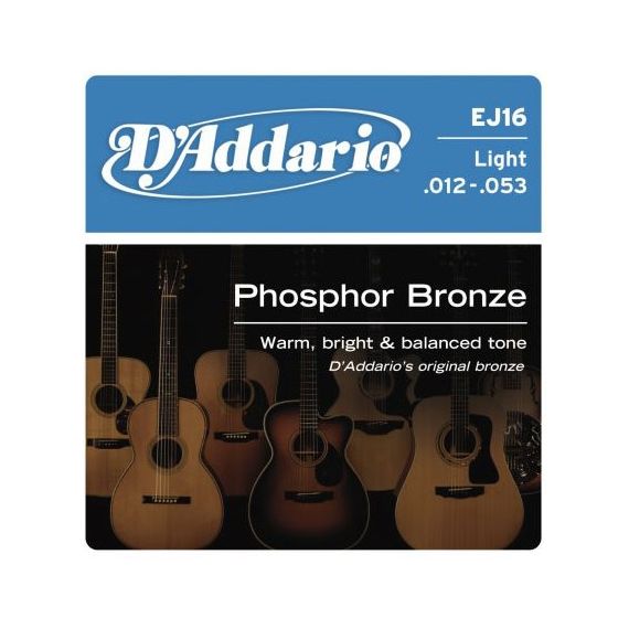 D'ADDARIO EJ16 Набор 6 струн для гитары акустик фосфор-бронза