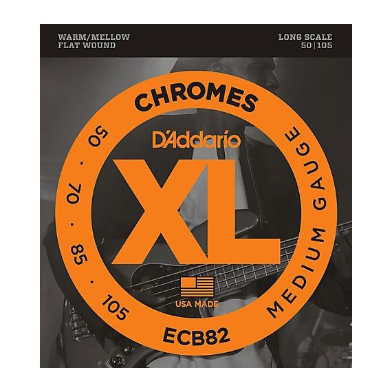 D'ADDARIO ECB82 Набор 4 струн для бас-гитары хромсталь  050-105