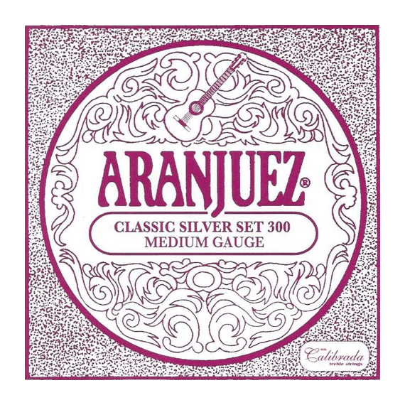 ARANJUEZ 300 CLASSIC SILVER НАБОР 6 СТРУН для гитары Классик, Нейлон-Посеребренная Медь, среднее нат