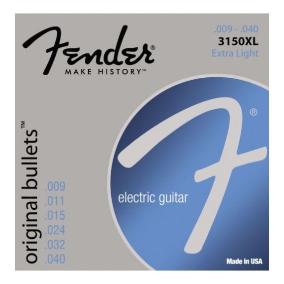 FENDER STRINGS NEW ORIGINAL BULLET 3150LR PURE NKL BLT END 9-46 струны для электрогитары, никель