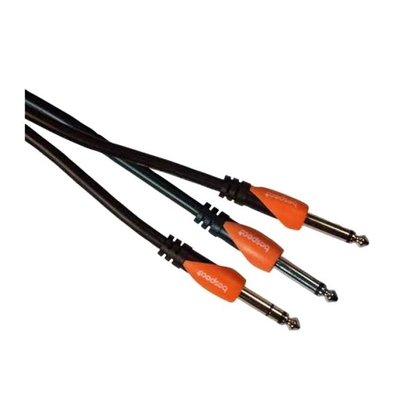 BESPECO SLYS2J500 Кабель готовый серии "SILOS", JACK stereo 6,3mm - 2 x JACK mono 6,3mm, длина 5м