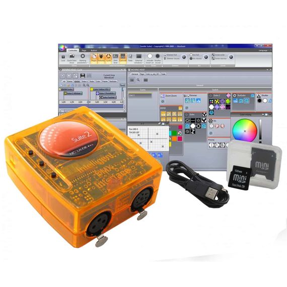 SUNLITE SUITE2-FC - Мини USB/DMX-интерф, 3 DMXIn/Out+4 комп разъём (CDrom), XP/Vista/Seven)
