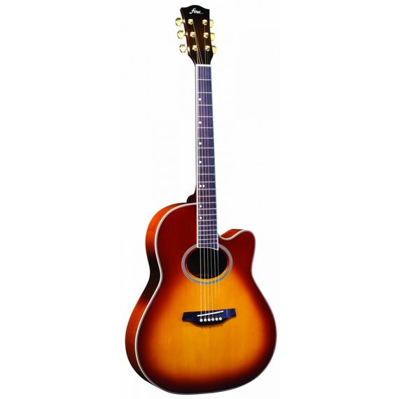 FINA GUITARS FA-668CTY Гитара акустическая "Grand Auditorium", в/дека - ель, н/дека и обечайки - кра