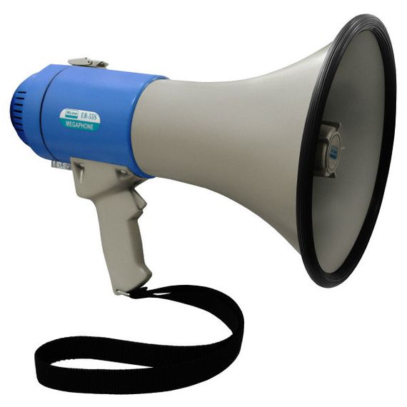 XLINE ER-55S мегафон 45/50Вт с сиреной, 8 батарей типа С