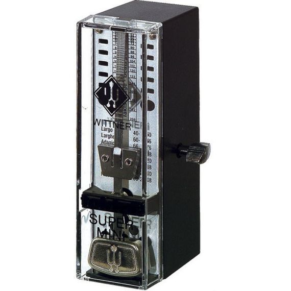 WITTNER 886051 TAKTELL SUPER-MINI Метроном механический, пластмассовый корпус, черный