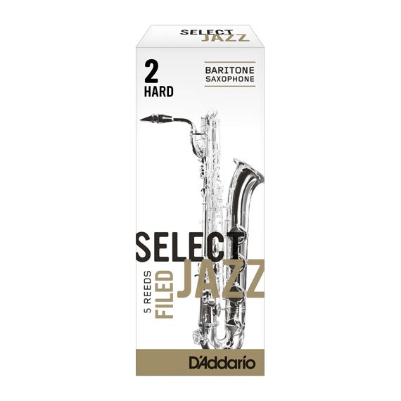 RICO RRS05BSX2H Select Jazz Unfiled Трость для саксофона баритон, размер 2, жесткие (Hard)