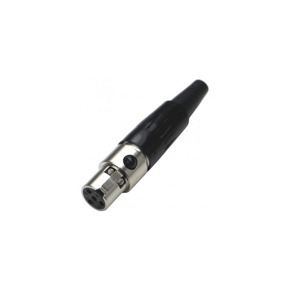 JTS MINI XLR Кабельный разъём мини-XLR: 4-х контактный, `мама`. С фиксатором кабеля.