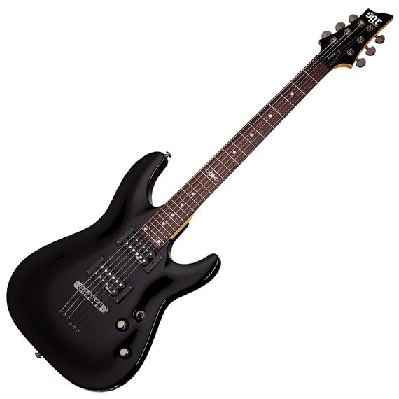 SCHECTER SGR C-1 BLK Гитара электрическая, 6 струн, корпус липа, гриф клен, лады 24 Medium, черный, изображение 2