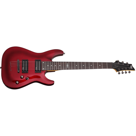 SCHECTER SGR C-7 M RED Гитара электрическая, 7 струн, корпус липа, гриф клен, лады 24 Medium