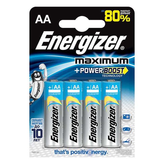 ENERGIZER Батарейка ENR Max E91/AA BP 4, 1 шт