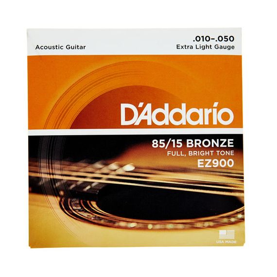 EZ900 AMERICAN BRONZE 85/15 Струны для акустической гитары Extra Light 10-50 D`Addario EZ900