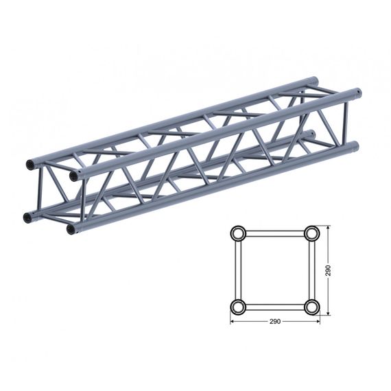 INVOLIGHT ISX29-150 Ферма квадратная, прямая, 1.5 м, 290мм, труба 50 мм (4 шт CC29SET в комплекте)