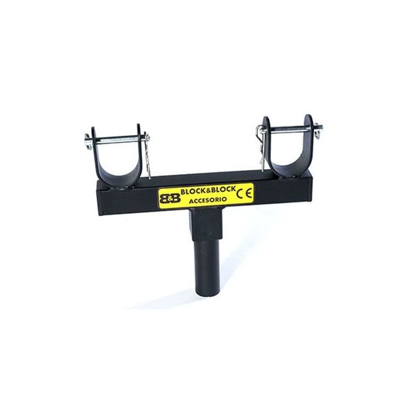 BLOCK&BLOCK AM3502 DELTA 60/100, SIGMA 30/40/50/70 T-образный держатель ферм(50мм), высотой 28см, с разъемом к стойке: 35mm male и нерегулируемыми адаптерами 29см.Для стоек DELTA 60/100, SIGMA 30/40/50/70