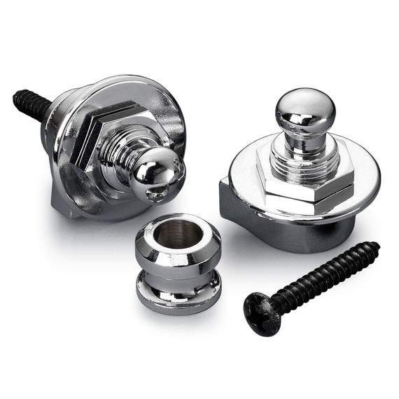 SCHALLER 14010201 (446) Security Lock крепление для ремня с блокировкой для гитары (пара), покрытие Хром, вес 22 гр.