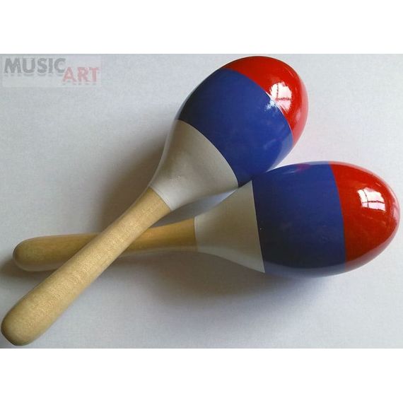 MAXTONE MAC-17 Маракас на ручке/дерево/пара/рисунок "Флаг России"/L:196mm*DIA.:55mm/Maxtone MAC-17, изображение 2