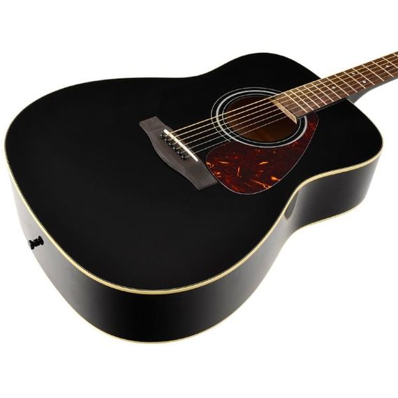 YAMAHA F370BLACK Акустическая гитара, верхняя дека ель, корпус нато, гриф нато, накладка на гриф палисандр, цвет черный