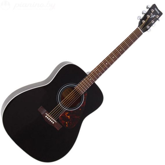 YAMAHA F370BLACK Акустическая гитара, верхняя дека ель, корпус нато, гриф нато, накладка на гриф палисандр, цвет черный