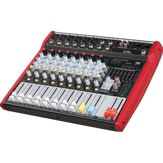 B&G ST-82 Пульт микшерный, 6 моно, 2 стерео, USB/SD MP3 плеер, процессор эфектов, 7 полосный эквалай