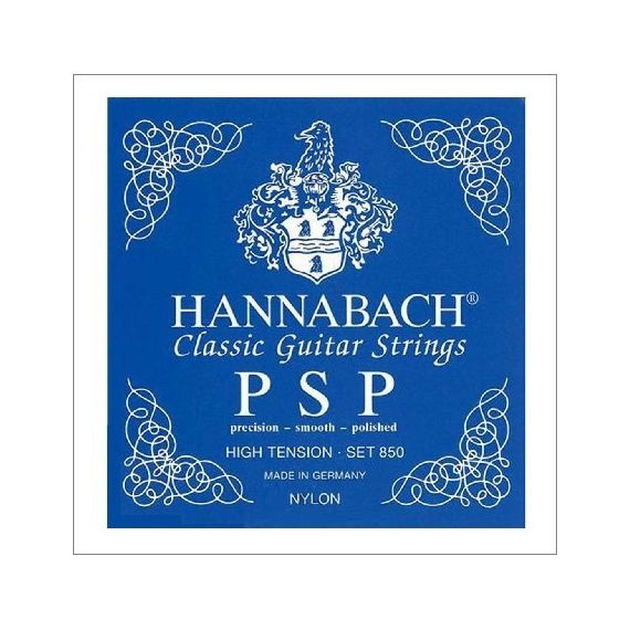 HANNABACH 850HT Blue PSP Струны для классической гитары Precision Smooth Polish сильного натяжения.