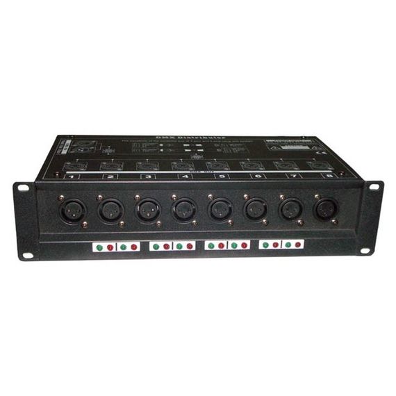 DMX Splitter 8 Блок поддержки сигнала DMX-512, 8-ми канальный, с полной гальванической развязкой DMX