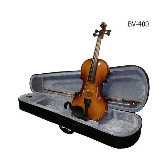 BRAHNER BV-400 Скрипка 4/4 (КОМПЛЕКТ - кейс + смычок) верхняя дека – ель,нижняя дека и обечайка – кл