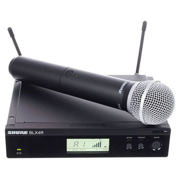 SHURE BLX24RE/SM58 K3E 606-638 MHz радиосистема с ручным передатчиком SM58. Кронштейны для крепления, изображение 2