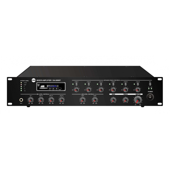 CMX AUDIO DA-350MT Микшер усилитель 350ватт, Mp3, SD, FM тюнер, 4 Mic, 3 Aux, 70V/100V/4-16ohm, 6 зо