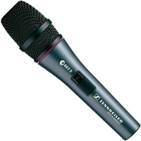 SENNHEISER E 865-S Конденсаторный вокальный микрофон с выкл., суперкардиоида, 20 - 20000 Гц, 350 Ом
