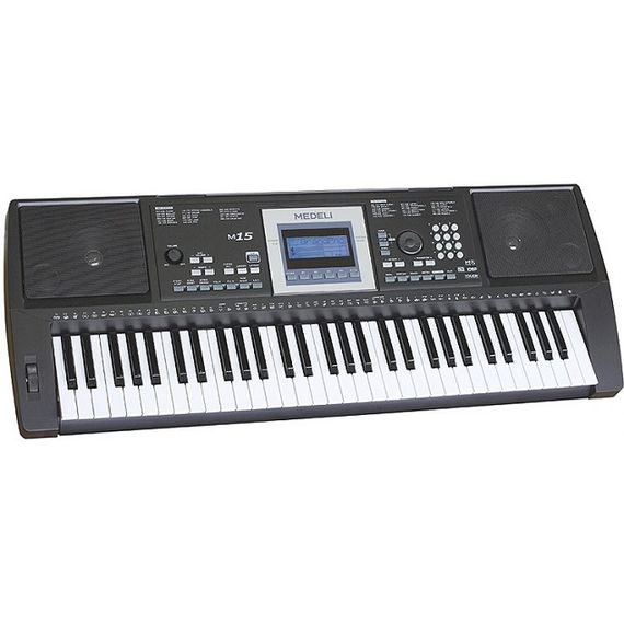 MEDELI M15 Синтезатор, 61 клавиша, 300 голосов, 100 стилей, ревербация, хорус, цвет - черный