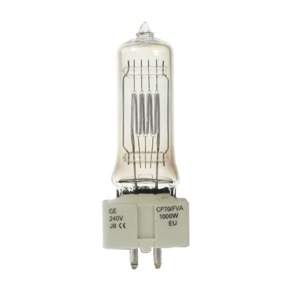 GE CP 70 FVA 230/1000 Галогенная лампа, 230V/1000W, цоколь Gx 9.5, световой поток 26000 лм.