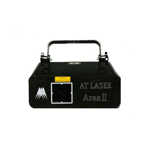 AT LASER ARES II Лазер трехцветный RGY, 20K сканер, 150 mW, DMX512 (10 каналов), звуковая активация с синхронизацией операции