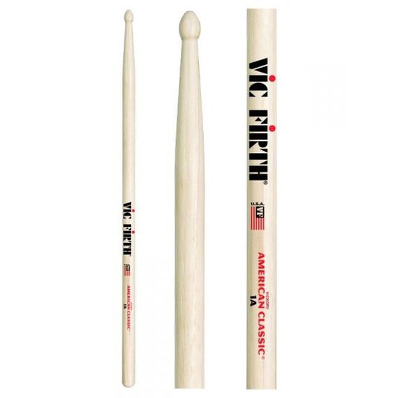 VIC FIRTH 1A барабанные палочки 1A с заостренным деревянным наконечником, материал - гикори, длина 1, изображение 3